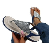 Daeful Womens ravna sandala na plaži Ležerne cipele Summer Thong Sandals Rad Udobne lagane klizanje