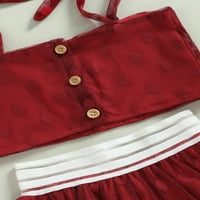Arvbitana Djevojke Casual haljina Set Baby Des Kids bez rukava bez rukava Camisole Tops + elastična