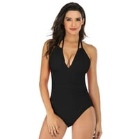 Ženska mršavljenje Jedan kupaći kostimi Tržni upravljač kupaći kostim Halter Retro Plus size