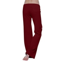 Duks pune boje niske radne pantalone Žene Ležerne prilike lagane elastične zavojske dukseve Modni vježbanje