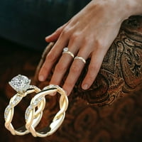 Veleprodaja prstena Kipliki Bridal cirkon dijamant elegantni set prstena