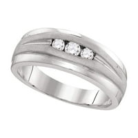 10k bijeli zlatni okrugli dijamantski vjenčani prsten CTTW