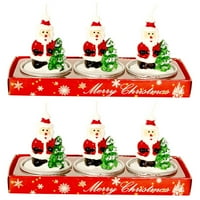 Lulshou Božićne ukrase, Božićne svijeće Santa Snowman Poklon kuća Svijeće za kućnu zabavu Dekoracija