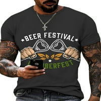 Paille Muške majice Oktoberfest Majica Crew vrat ljetni vrhovi labavi fit radne pulover stil d xl