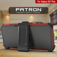 Punkcase za Galaxy S21 + Plus 5G remen za remen Multilayer futrola za futrolu [patrona serija] [crveno-crna]