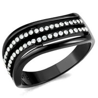 Žene crni prsten Anillo para para mujer y ninos dece 316L prsten od nehrđajućeg čelika sa AAA CRDE CZ