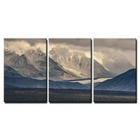Zidno platno Zidna umjetnost - Fall fotografija planina i ledenjaka - moderni kućni dekor protegnut
