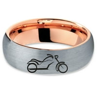 Volfram motocikl bicikl motor bicikl prsten za prsten za muškarce žene udobnost FIT 18K ruža zlatna