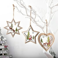 Gofj šuplji reljef božićni čip Xmas ukrasi drveta Xmas Ormente Obiteljski ovjesni ukrasi