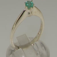 Britanci napravili sterling srebrni prirodni smaragdni prsten žena - Opcije veličine - veličine 6