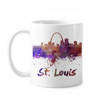 St.Louis Amerika City akvarel krilt kerac kafe Porcelanski čas