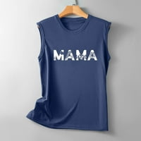 Žene Slatki grafički tenkovi labavi FIT Ljetni casual majica bez rukava Yoga Majica Majčin dan tiskani