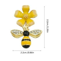 Pčele naušnice Par minđuše na privjesku od malih cvijeta, pčelinje naušnice Modni nakit za uho za žene