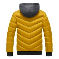 Najtopliji zimski kaputi za muškarce Muška jakna sa čvrstom u boji Zipper Dugih rukava za šivanje kapuljača