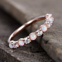Prstenovi nakit modni prsten ruža opal jednostavan zlatni temperamentni prstenovi