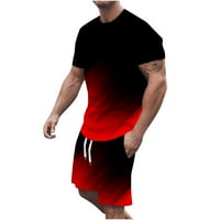 Inleife muško majica u okruglom vratu 3D ispis bluza s kratkim rukavima + kratke hlače modni trendi