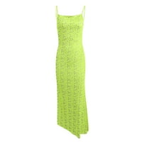 Ljetne haljine za žene srednje dužine SOLIZA SOLIZA Halter haljina zelena 3xl