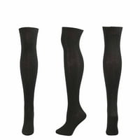 Čarapa za žene, čišćenje jesenske zimske žene prugaste pune boje pamučne pletive preko koljena čarape