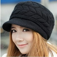 Žene zimske beske šešire toplo pleteno Slouchy vunena pređe kape sa vizirom
