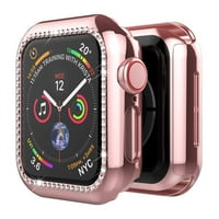 Bling poklopac za Apple Watch Case Ženski udarni čvrsti kaljeno staklo Dijamantni branik za iwatch serije