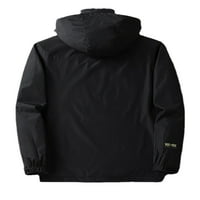 Oucaili muški kaput puna zip jakna za kišu koja se mogu ukloniti na kapuljača na kapuljaču paketible