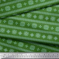 Soimoi zelena poliester Crepe tkanina umjetnička cvjetna tiskana šivanje tkanine dvorište široko