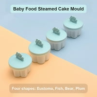 Tureclos Baby Food mold Set glatki više oblika parene jaje model zanat zanat zanata nonstick torta ukrasni