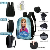 Set zamrznutih princeza Anna ruksaci za dječake, ruksak za školske djevojke, torbu za ručak ručak i