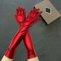 Zruodwans znojne rukavice maturalne rukavice seksi patentne kožne rukavice za pune prsta za cosplay