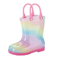 Entyinea Dejdler Rain Boots za dječake Djevojke Vodootporna ispisana kišna čizma s jednostavnim povlačenjem