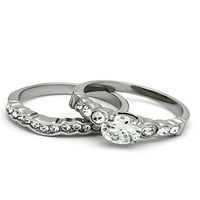 Njegov i njen nehrđajući čelik 2. CT CZ svadbeni prsten i muškarci cirkonijski vjenčani trake žene veličine