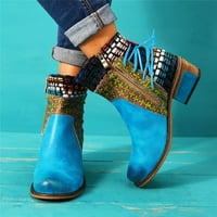 Sandale Žene Drćene ljetne čizme Čizme kratki patentni zatvarač Modne rimske potpetice Bočne čizme Ženske