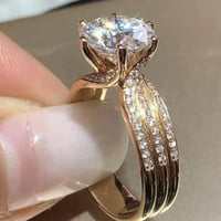 Wozhidaoke prstenovi za žene bijeli kamen prsten ručno izrađeni rez vjenčani angažman nakit poklon rođendanski