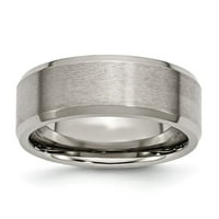 Čvrsti titanijumski očuiti rub muška muška mat brušena završna obrada i obični klasični vjenčani prsten