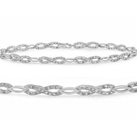 1 4CT Infinity dijamantska narukvica za žene izrađene u srebru Sterling