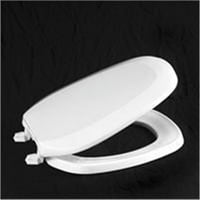 Bijeli amblem stil plastični toaletni sjedalo okruglo
