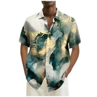 Feternalhawaian majica za muškarce, muške vintage gumb dolje košulje za kuglanje Skraćena ljetna majica