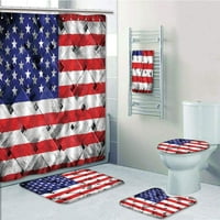 Rustikalna američka američka zastava Četvrta jula Dan neovisnosti Thech Rattan Rippled Weave Bambus