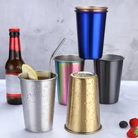 Set za čašicu od nehrđajućeg čelika otporan na toplinu - zaštitni rukav i slamki poklopac - idealan