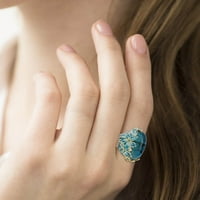 Miyuaadkai prstenovi puni modni šuplji prsten u obliku prstena u obliku prstena s dijamantskim prstenom