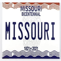 Missouri Licencne ploče Frižider kolekcionarski suvenir MAGNET 2,5 3.5