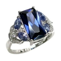 Bazyrey ženski prstenovi sintetički draguljni nakit za angažovanje prstenasti pokloni veličine 5- venčani