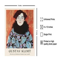 Vintage Gustav Klimt - Retro portret Johanne Staude Slikanje Ispis - simbolika umjetnost - savršen poklon