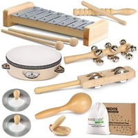Glazbeni instrumenti za djecu, ekološki muzički set za djecu Predškolska edukativna, prirodni drveni