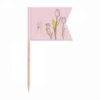 Windll Tulip House Greener Cvijeće za mlake zastava za zube Oznake oznake za zabavu