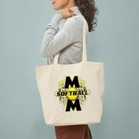 Cafepress - softball mama torba - prirodna platna torba, torba za platno