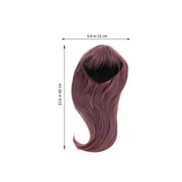Frcolor Wig dugačak kosu za kosu prirodni ravni bang dnevni pribor lažne zamjenske perike svilene