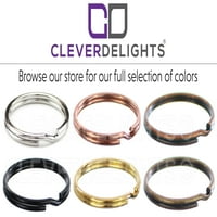 Cleverdelights 1 Split Key prstenovi - ružičasto zlato - pakovanje