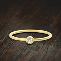 Perfect Remise Ring u Bezel Podešavanje Moissite Diamond na 10k zlato