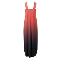 FVWitlyh haljina Ženska ljetni boemski kvadratni vrat Cvjetni print Ruffle Vintage Flowy Beach Odmor
